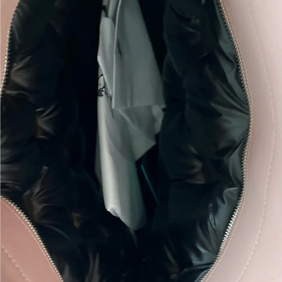 POMIKAKI Italy Light Pink Quilted Shoulder Large bag woman NWT shopper purse - Picture 4 of 8